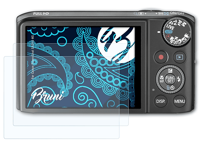 BRUNI 2x Basics-Clear Schutzfolie(für Canon HS) PowerShot SX240