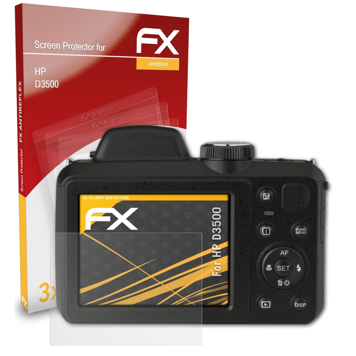 FX-Antireflex 3x D3500) ATFOLIX Displayschutz(für HP