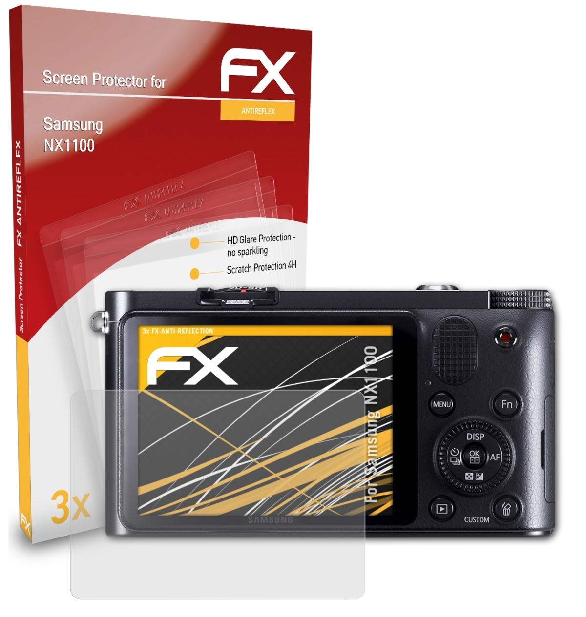 ATFOLIX 3x Displayschutz(für NX1100) Samsung FX-Antireflex