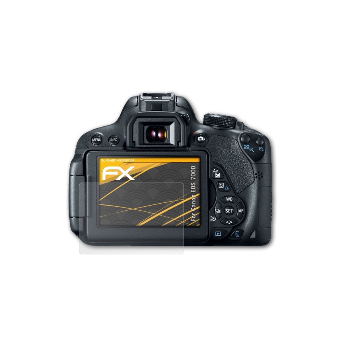 EOS FX-Antireflex Displayschutz(für Canon ATFOLIX 700D) 3x