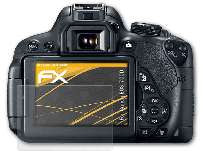 ATFOLIX 3x FX-Antireflex Displayschutz(für Canon EOS 700D)