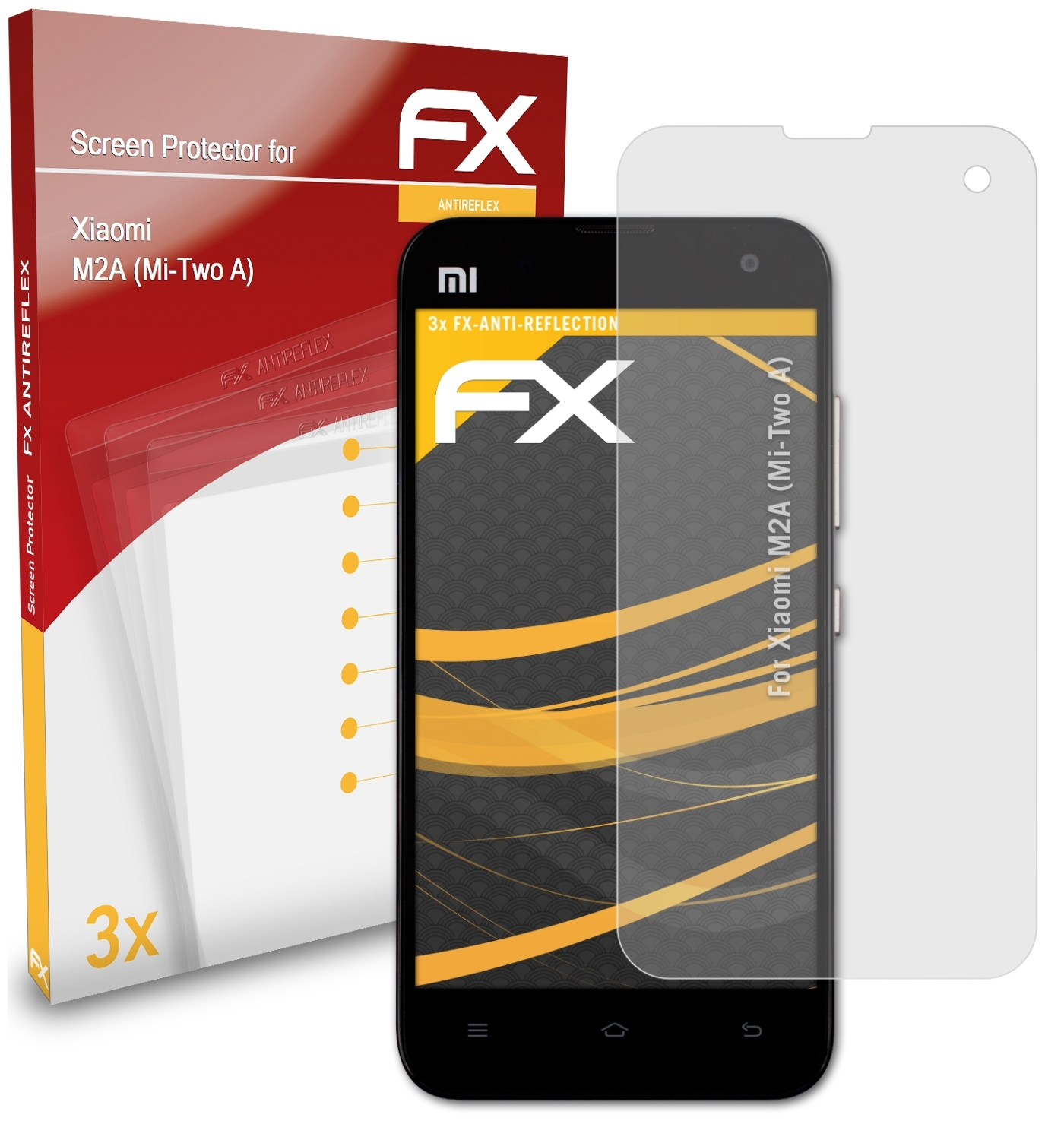 FX-Antireflex Displayschutz(für Xiaomi A)) 3x (Mi-Two ATFOLIX M2A