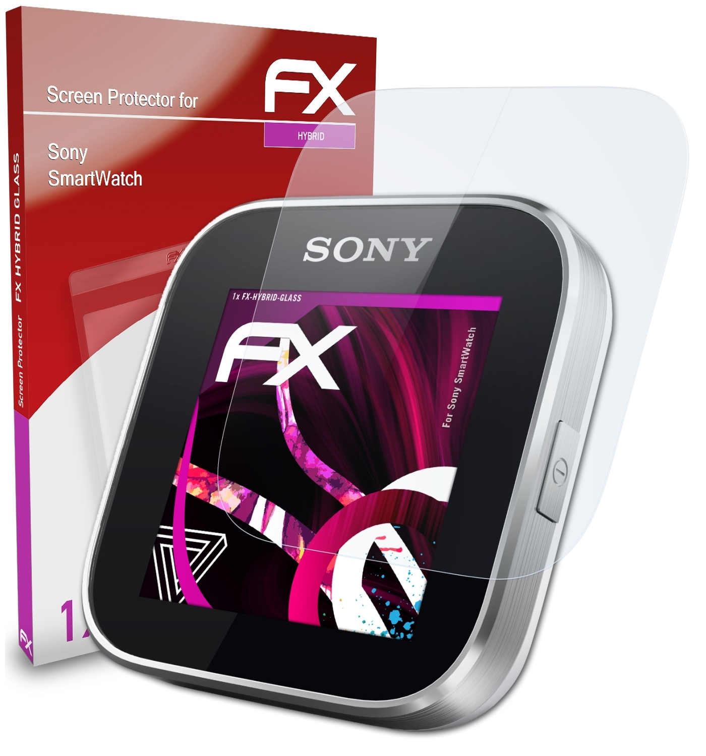 Sony SmartWatch) FX-Hybrid-Glass ATFOLIX Schutzglas(für