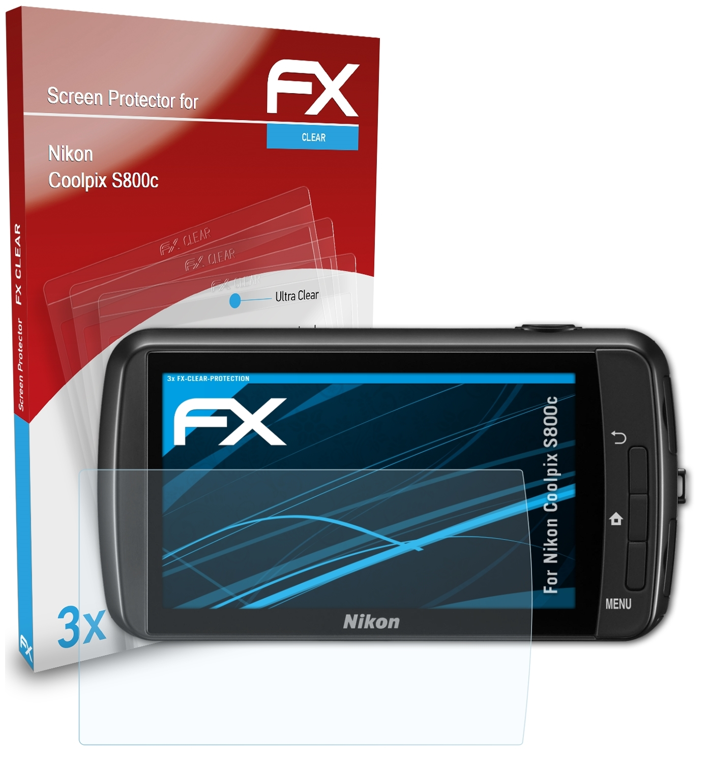 Nikon ATFOLIX FX-Clear Displayschutz(für 3x S800c) Coolpix