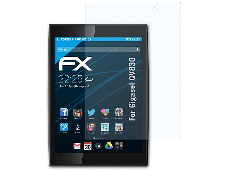 QV830) FX-Clear ATFOLIX Displayschutz(für Gigaset 2x