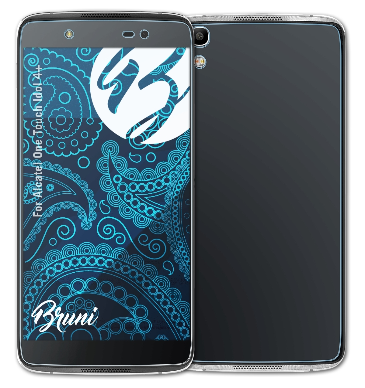 BRUNI 2x Basics-Clear Schutzfolie(für Alcatel One Idol Touch 4+)