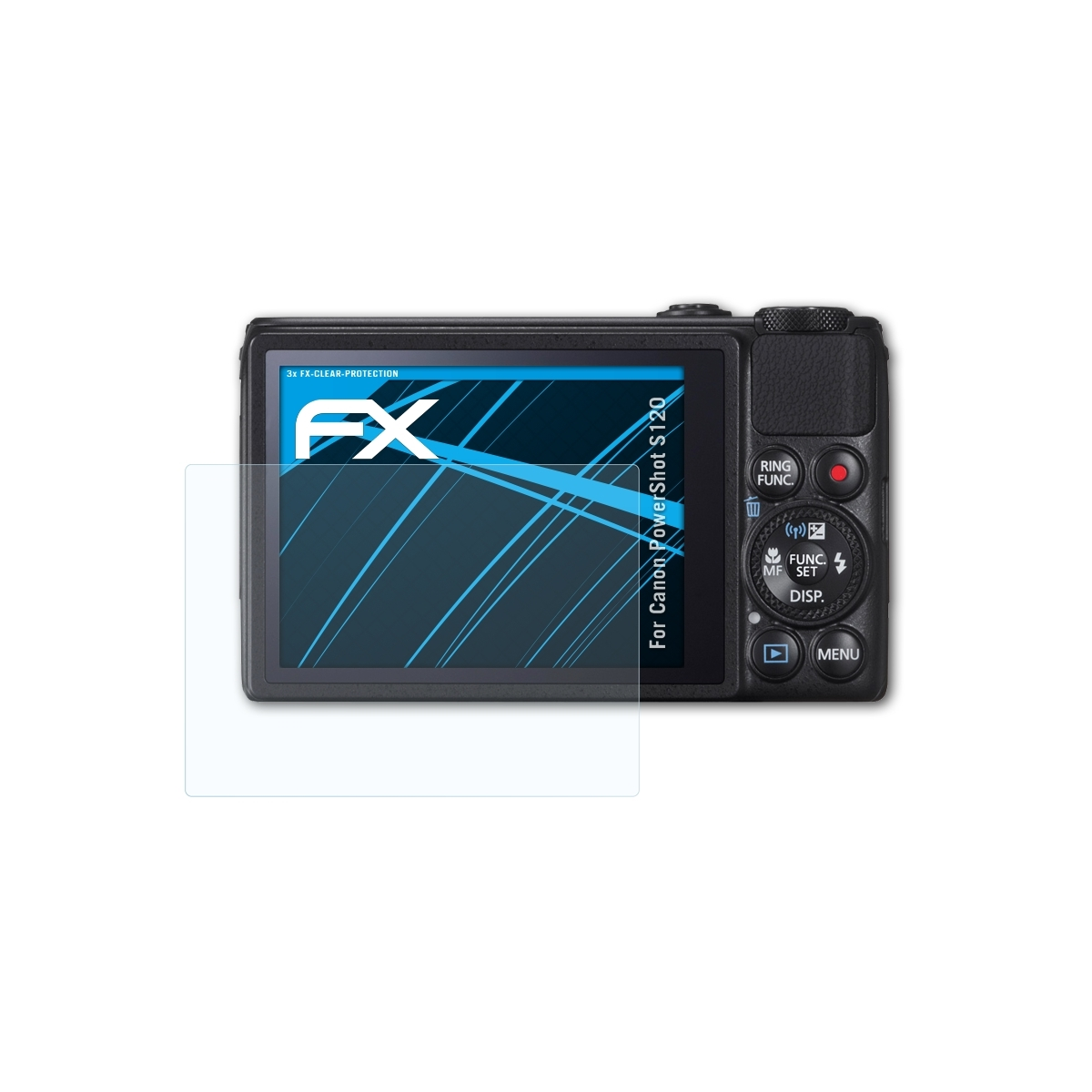 ATFOLIX 3x FX-Clear Displayschutz(für PowerShot Canon S120)