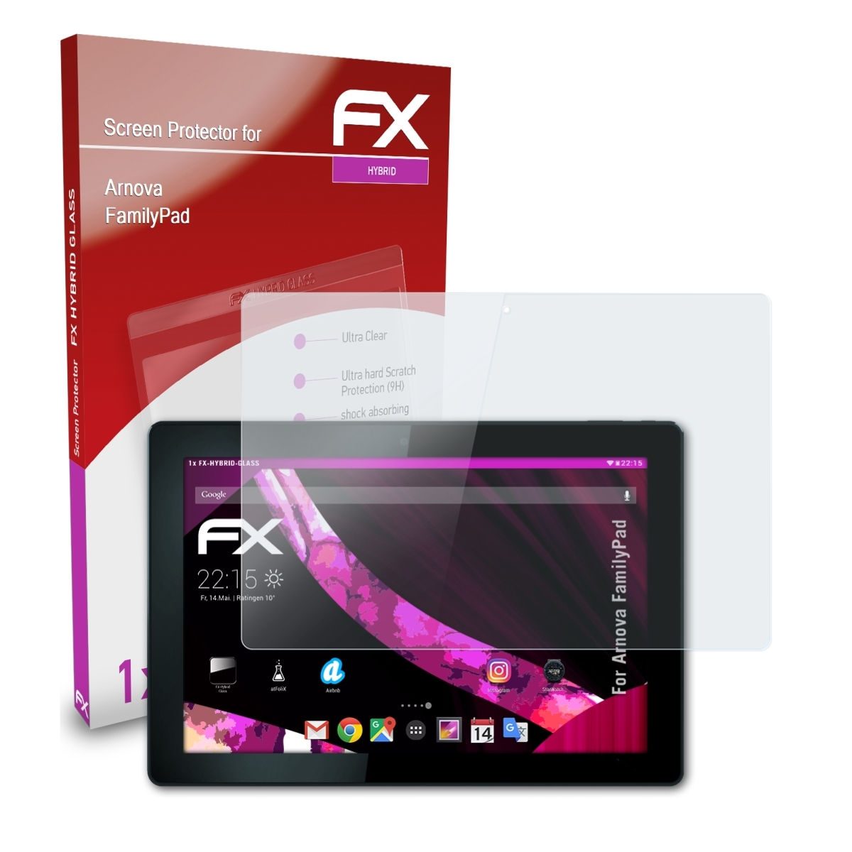 Arnova ATFOLIX FX-Hybrid-Glass FamilyPad) Schutzglas(für