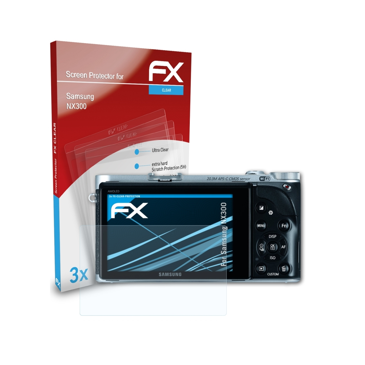 Displayschutz(für FX-Clear 3x NX300) ATFOLIX Samsung