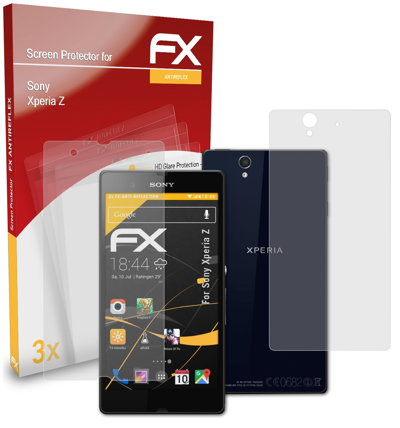 ATFOLIX 3x FX-Antireflex Displayschutz(für Z) Sony Xperia