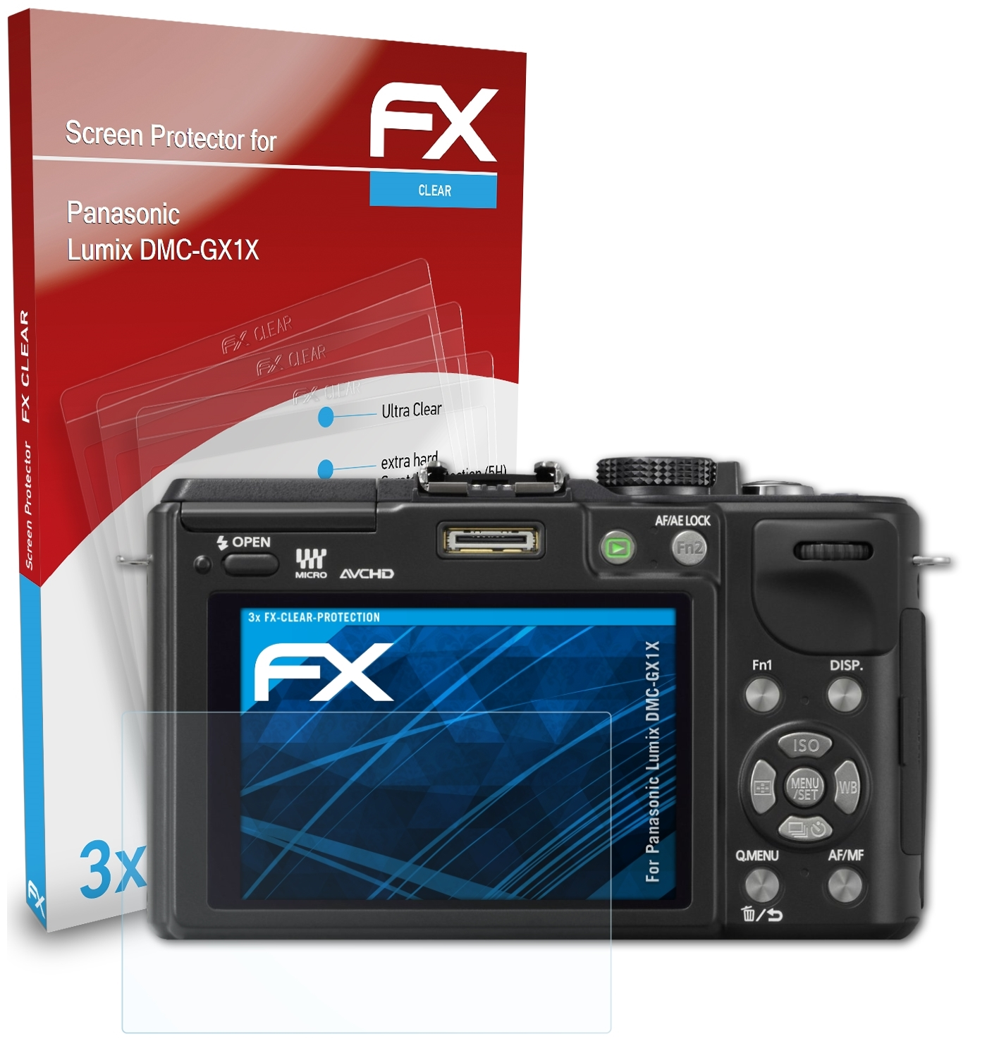 DMC-GX1X) ATFOLIX Lumix Displayschutz(für Panasonic 3x FX-Clear