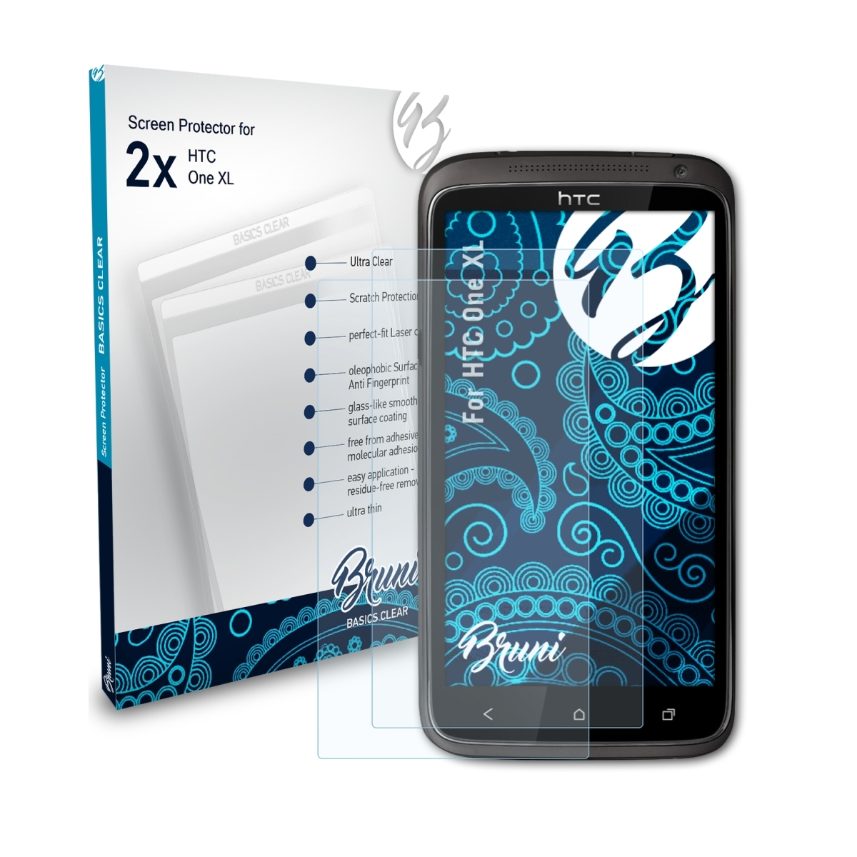 XL) One BRUNI Schutzfolie(für Basics-Clear 2x HTC