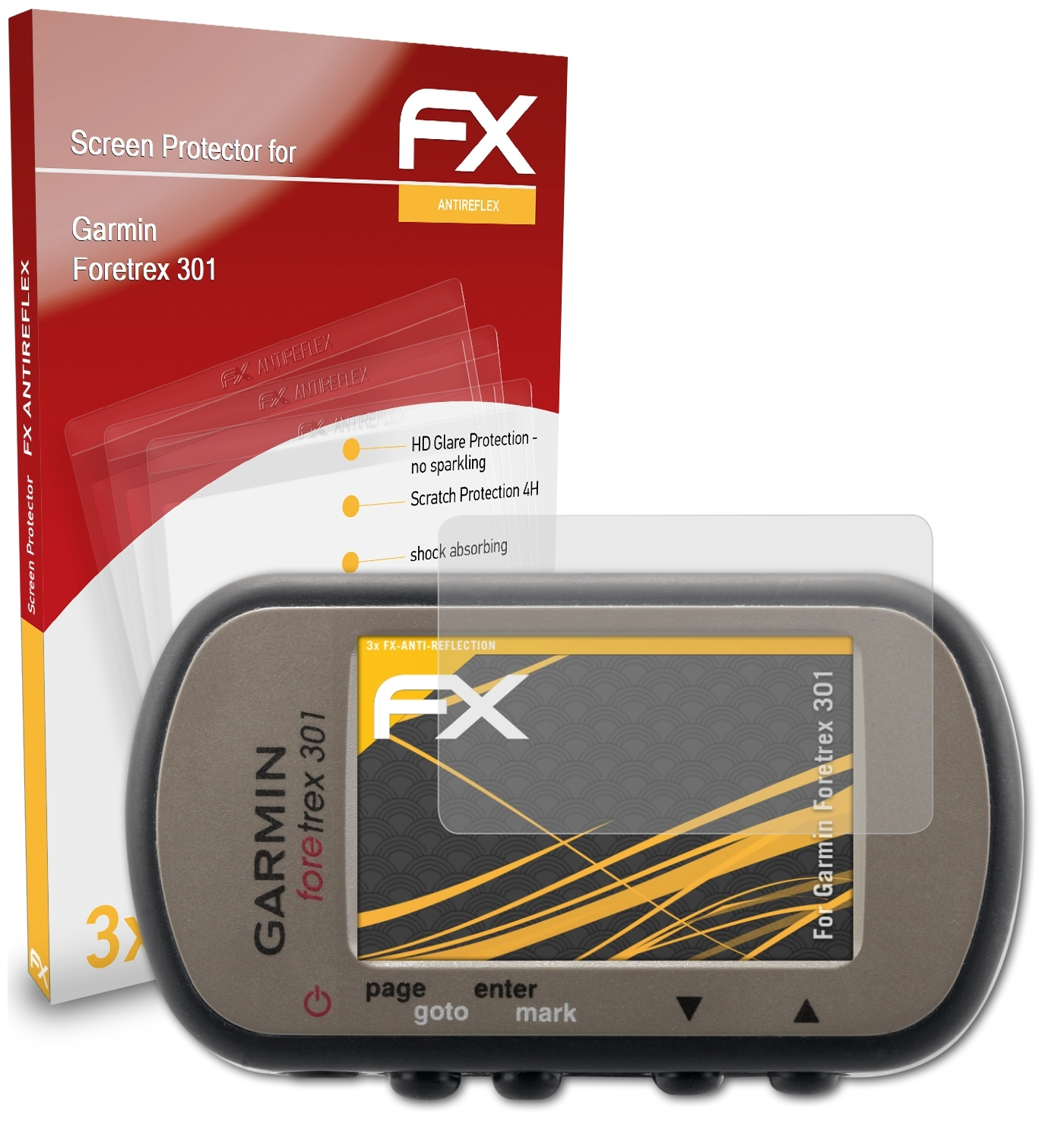 Foretrex Displayschutz(für FX-Antireflex ATFOLIX 3x Garmin 301)