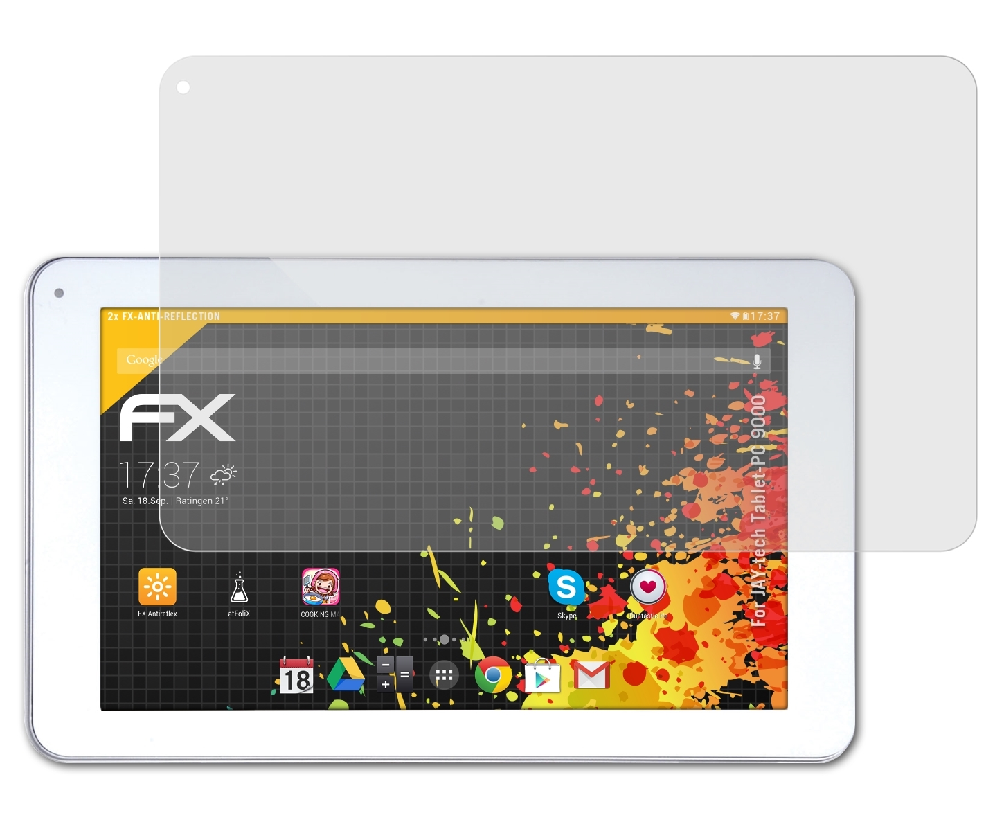 JAY-tech Displayschutz(für FX-Antireflex 2x ATFOLIX 9000) Tablet-PC