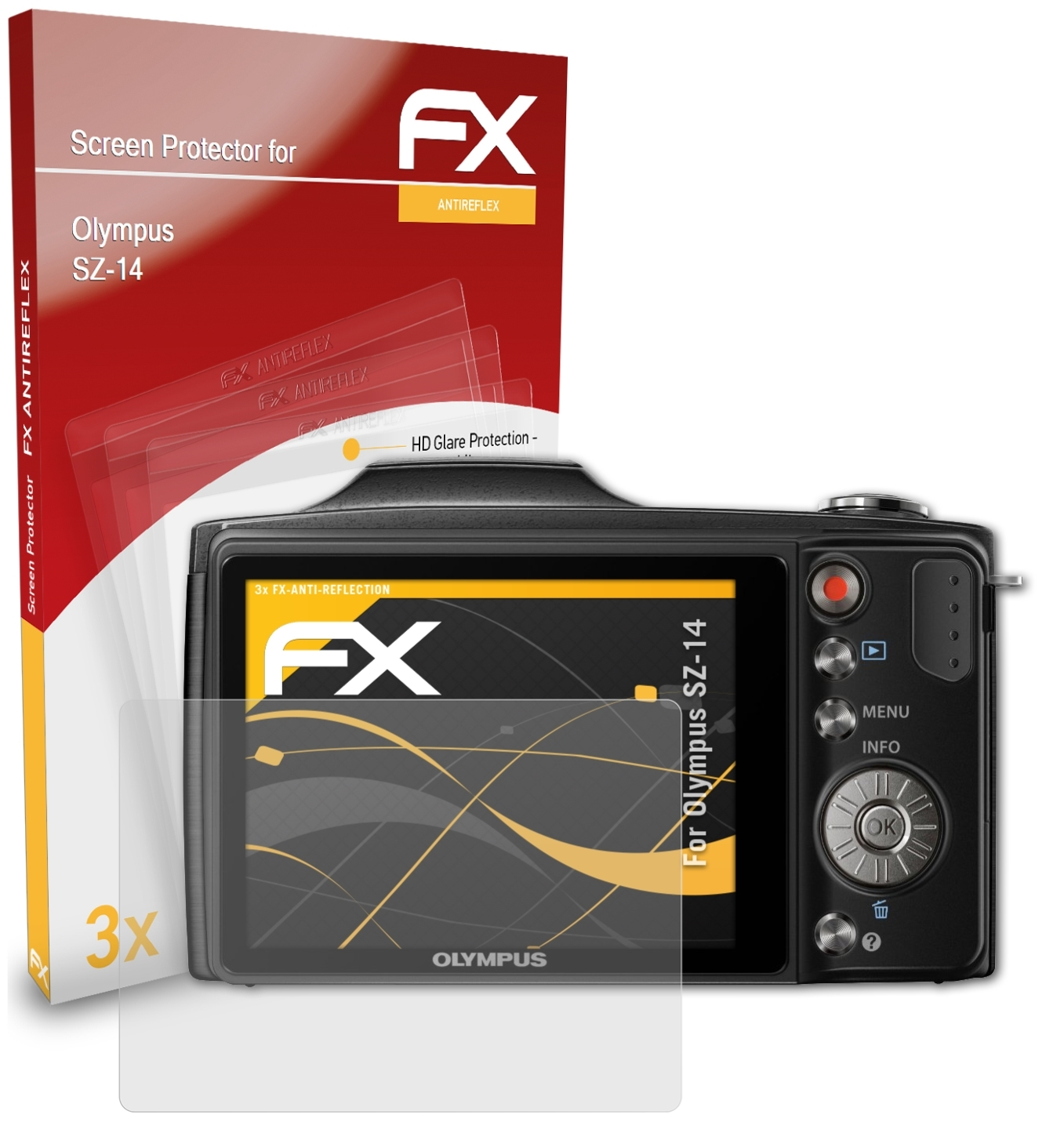 ATFOLIX 3x Displayschutz(für SZ-14) Olympus FX-Antireflex