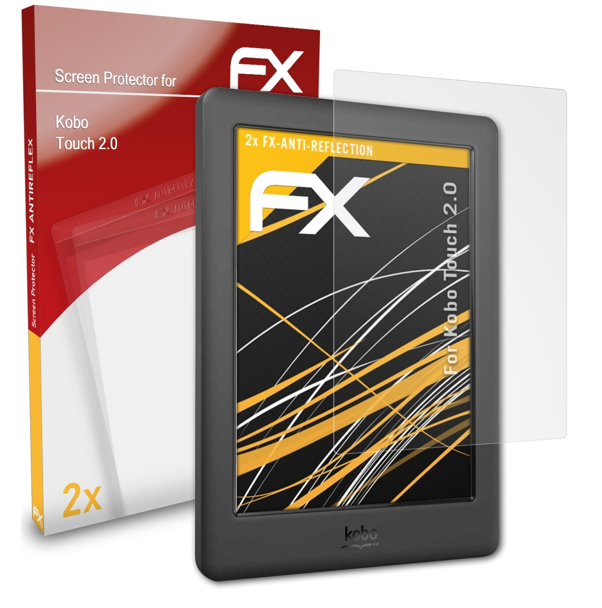 ATFOLIX 2x FX-Antireflex Displayschutz(für Kobo 2.0) Touch