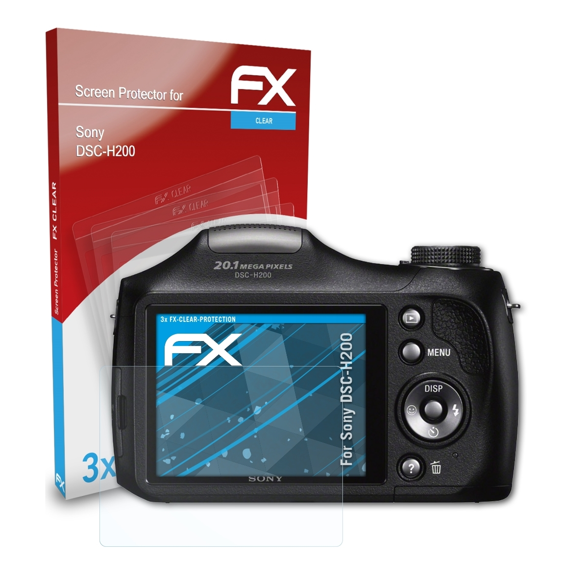 ATFOLIX 3x FX-Clear Sony DSC-H200) Displayschutz(für