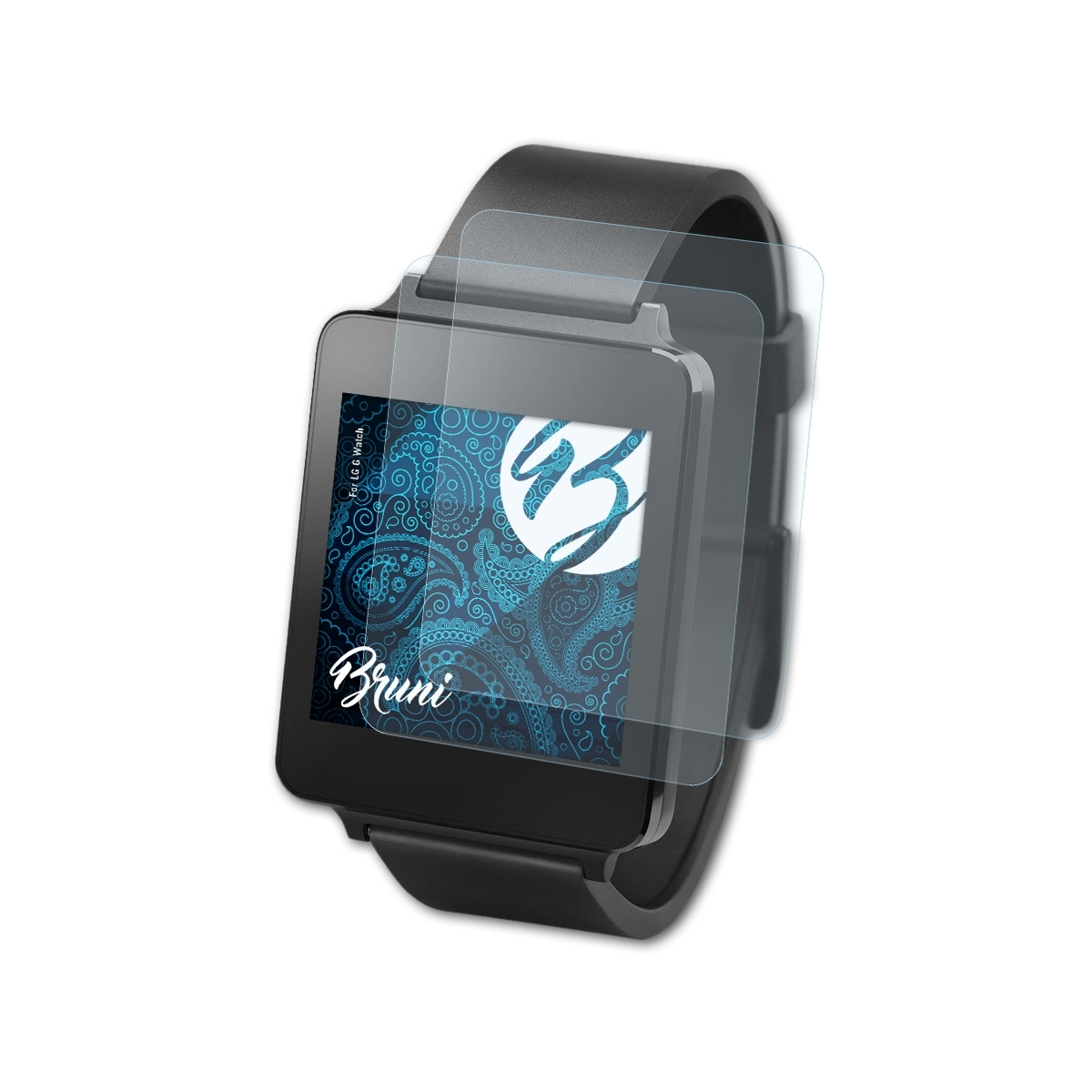 BRUNI 2x Basics-Clear Schutzfolie(für LG G Watch)