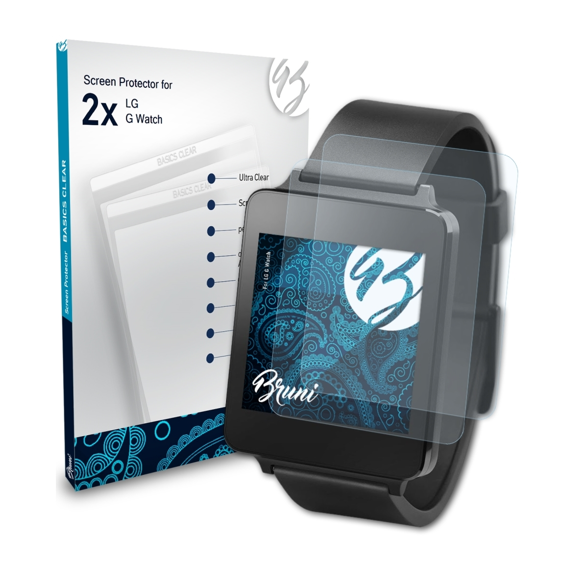 BRUNI 2x G Basics-Clear Watch) Schutzfolie(für LG