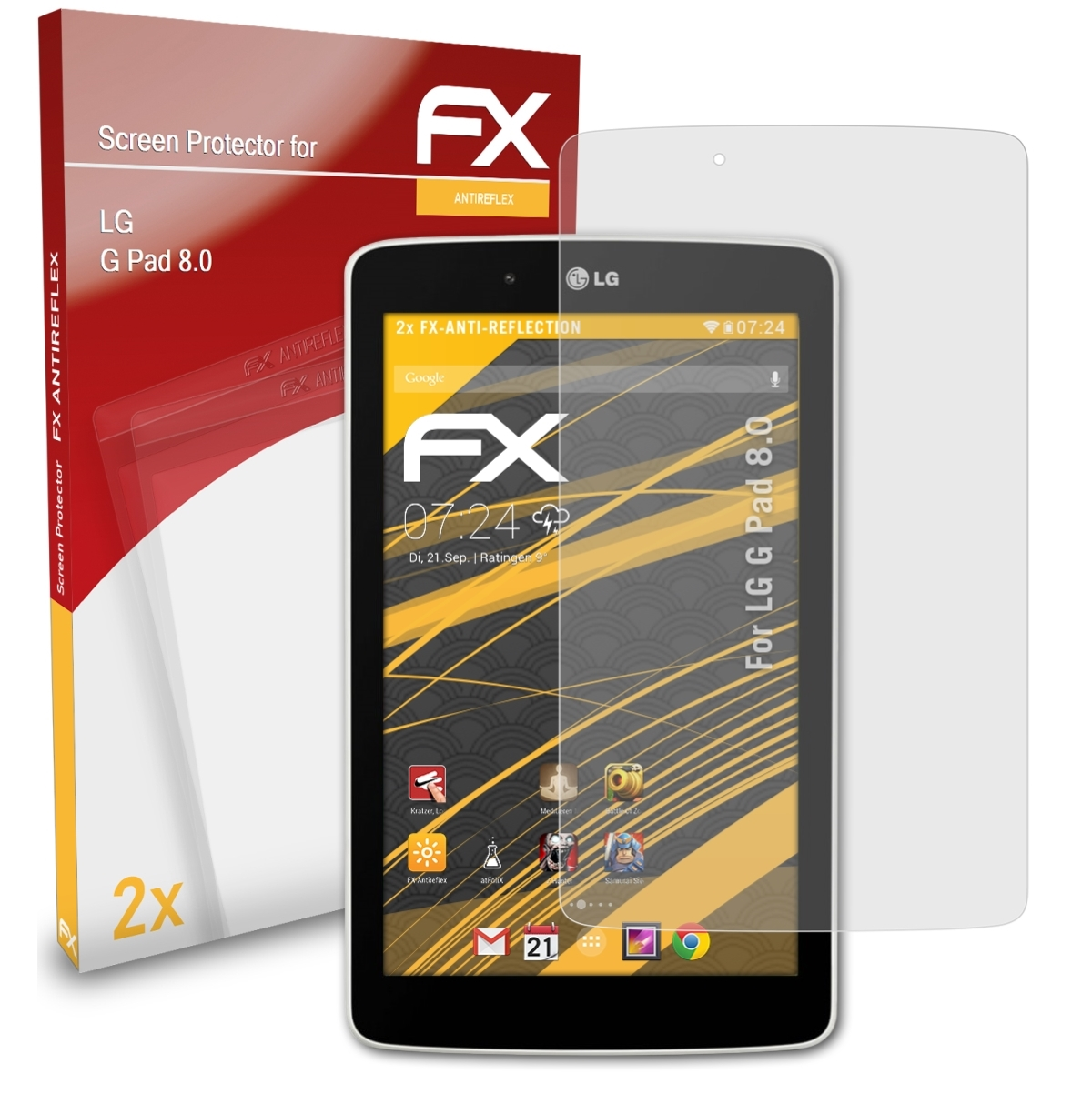 Pad FX-Antireflex LG 2x 8.0) ATFOLIX G Displayschutz(für