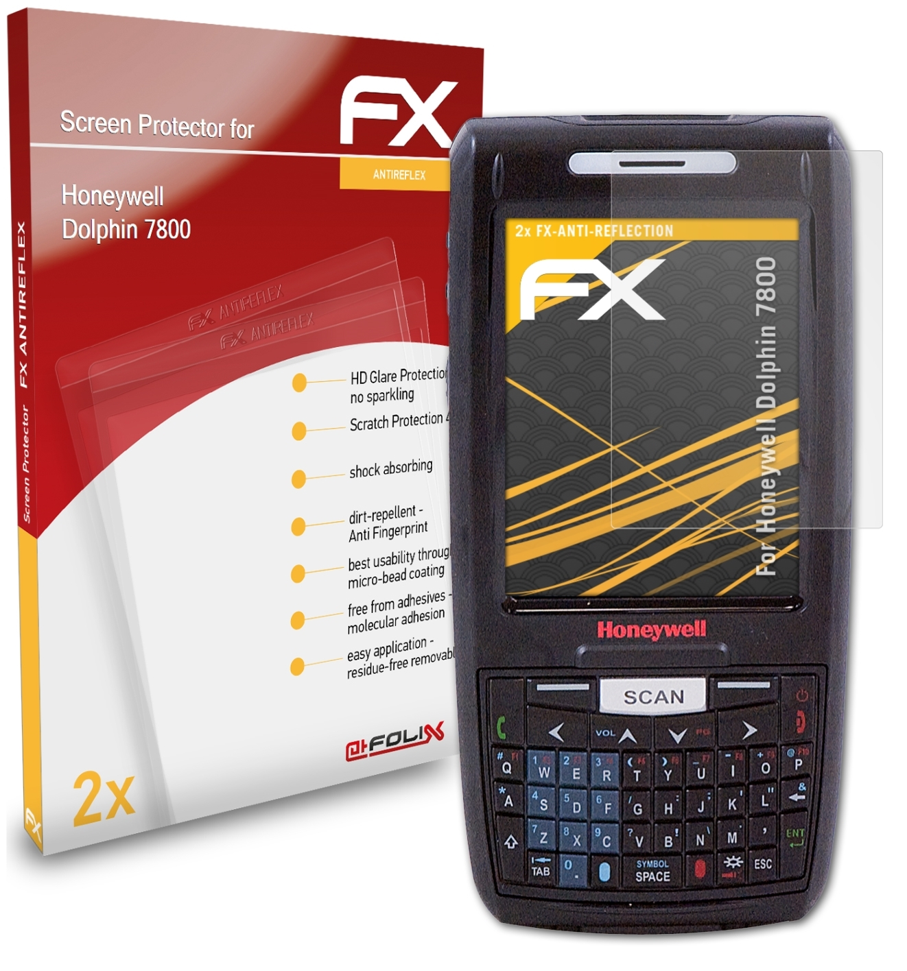 Dolphin FX-Antireflex Displayschutz(für ATFOLIX 2x Honeywell 7800)