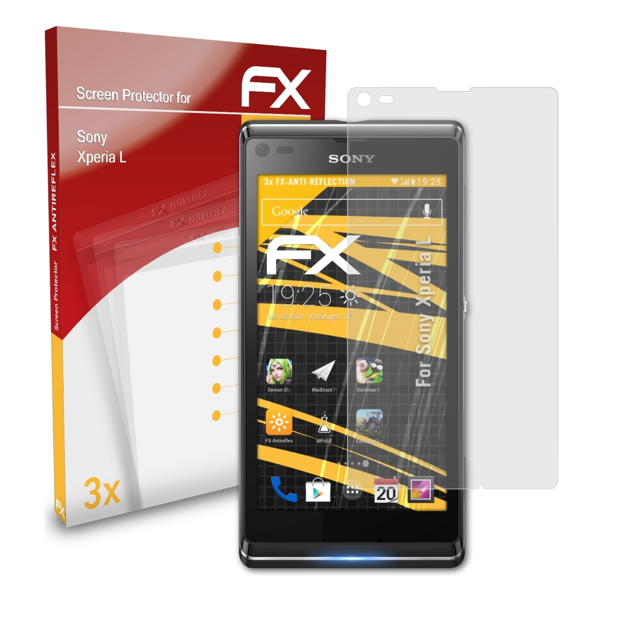 Xperia ATFOLIX Displayschutz(für Sony L) FX-Antireflex 3x