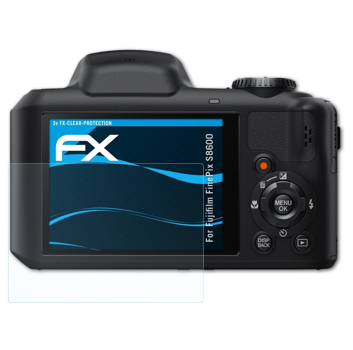 FinePix S8600) FX-Clear Fujifilm Displayschutz(für ATFOLIX 3x