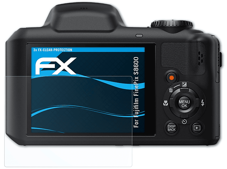 3x Displayschutz(für FX-Clear ATFOLIX FinePix Fujifilm S8600)