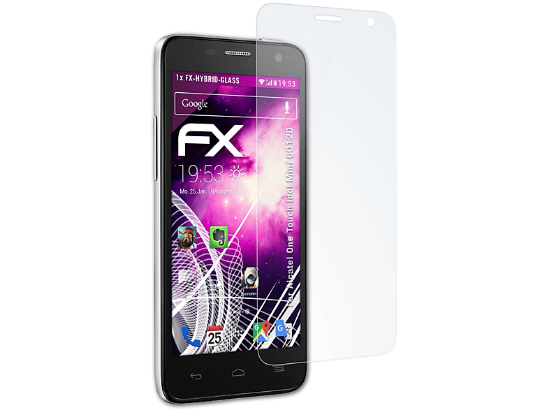 ATFOLIX FX-Hybrid-Glass Schutzglas(für Alcatel One Touch Idol Mini (6012D))