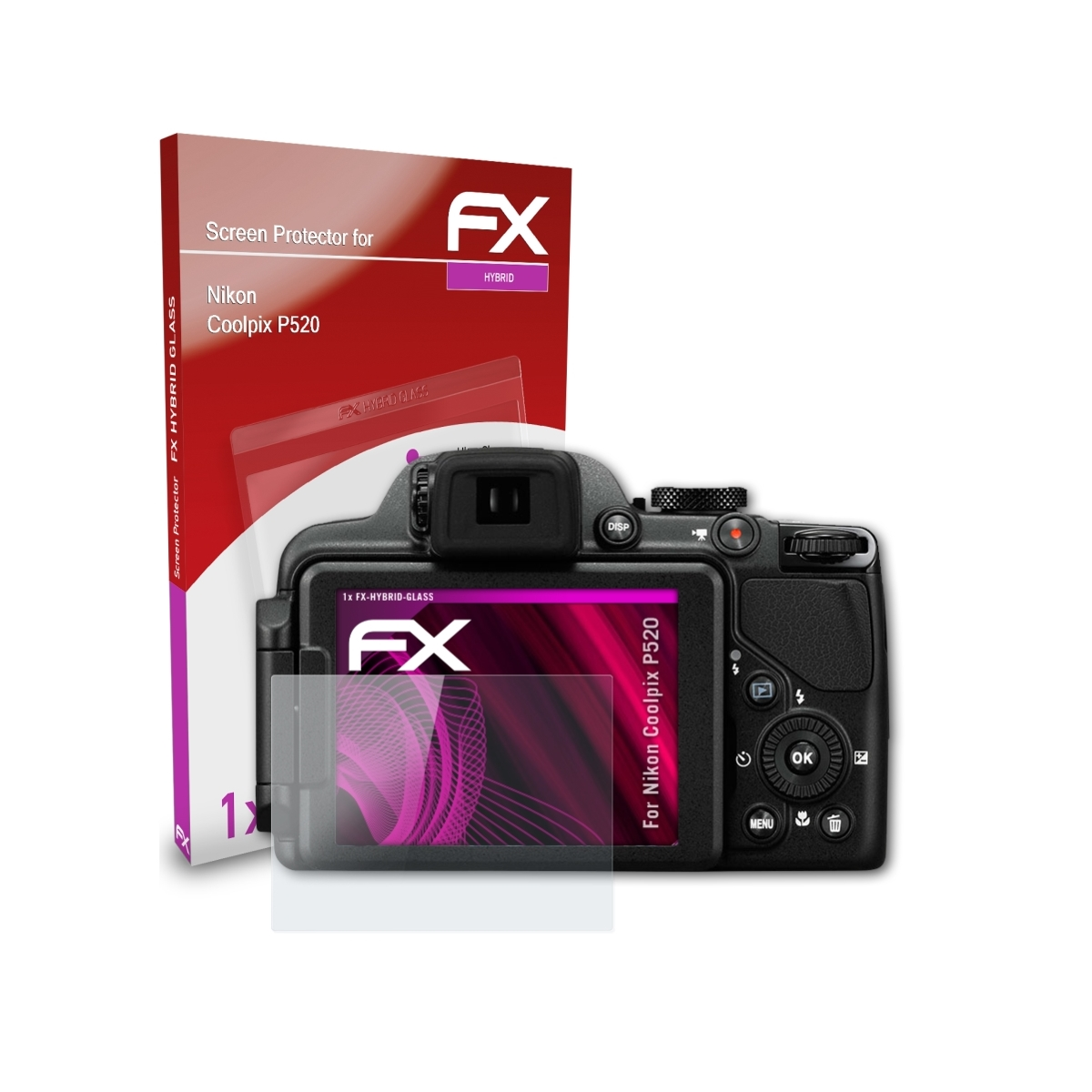 ATFOLIX P520) FX-Hybrid-Glass Schutzglas(für Coolpix Nikon