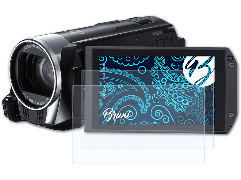 BRUNI 2x Basics-Clear Schutzfolie(für Canon HF Legria R306) (Vixia)