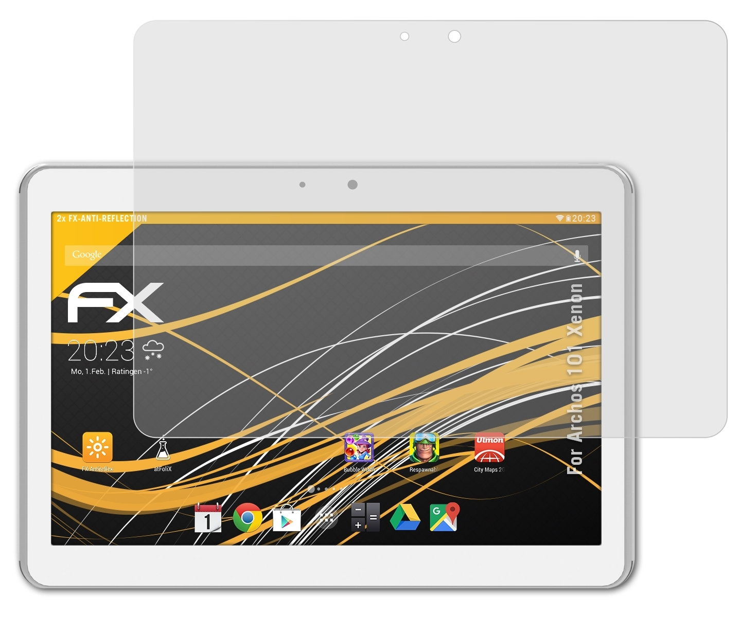 Xenon) ATFOLIX FX-Antireflex Displayschutz(für Archos 2x 101