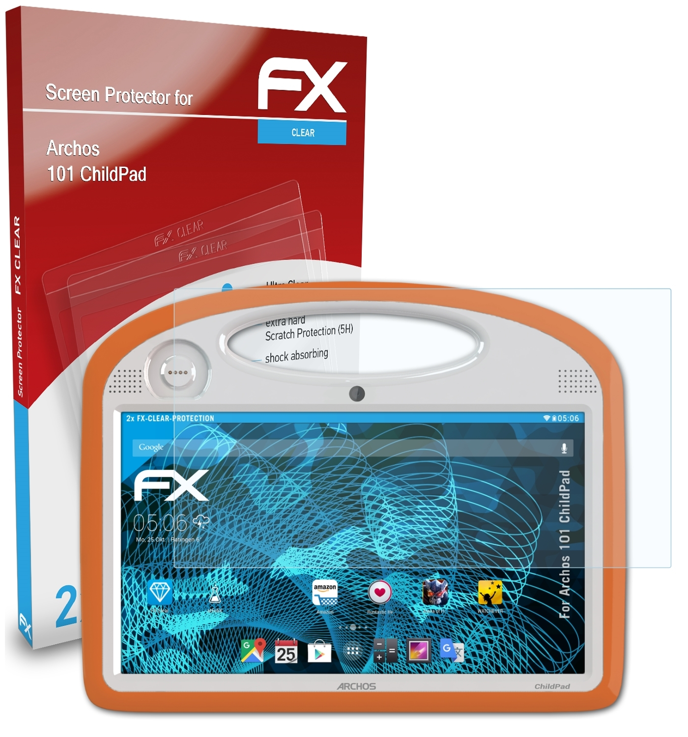 ATFOLIX 2x FX-Clear Displayschutz(für Archos ChildPad) 101