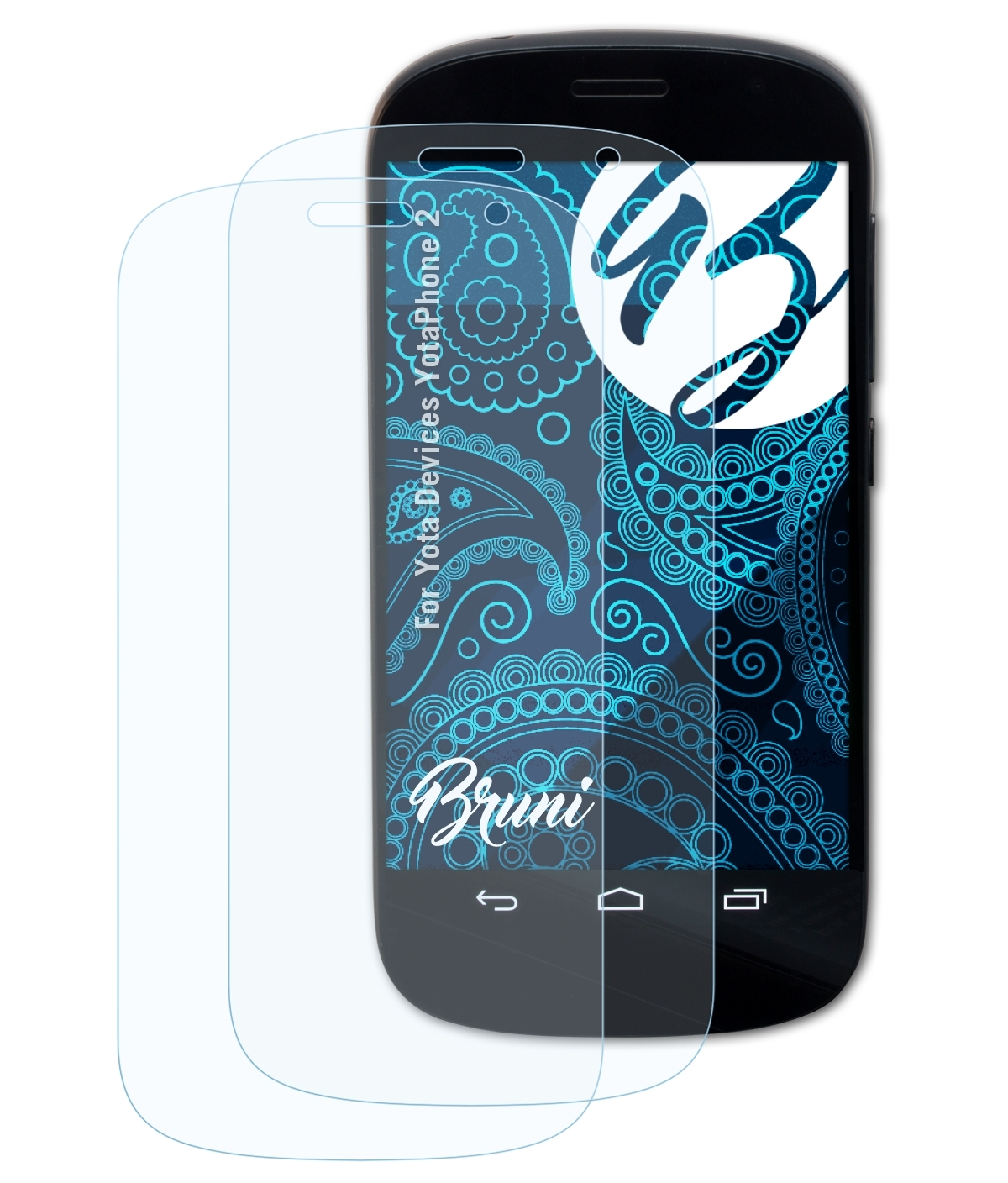 BRUNI 2x Basics-Clear Schutzfolie(für 2) Devices Yota YotaPhone