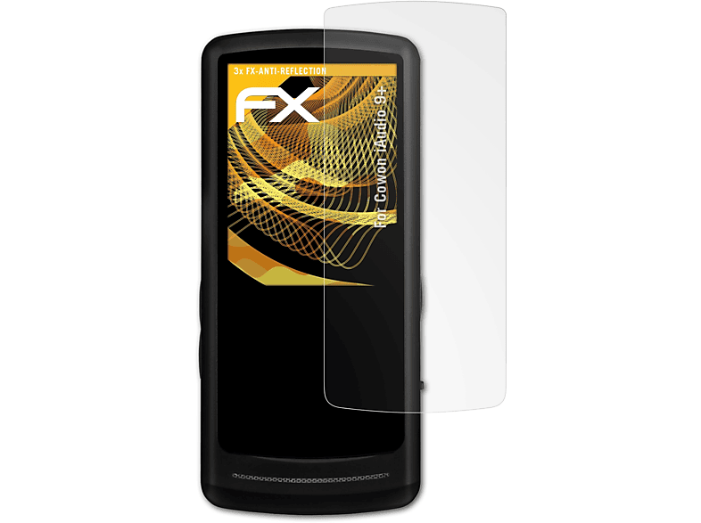 ATFOLIX 3x iAudio FX-Antireflex Cowon Displayschutz(für 9+)