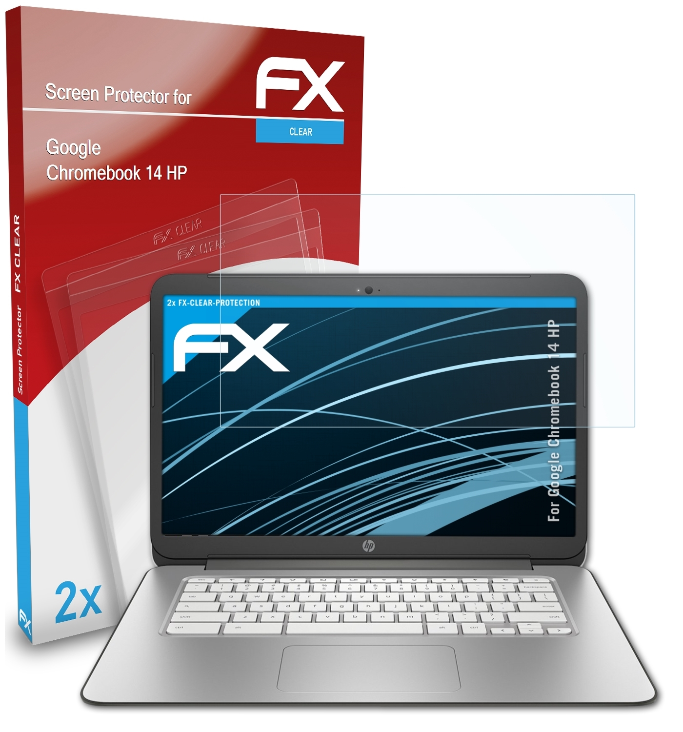 14 Chromebook 2x ATFOLIX Displayschutz(für (HP)) Google FX-Clear
