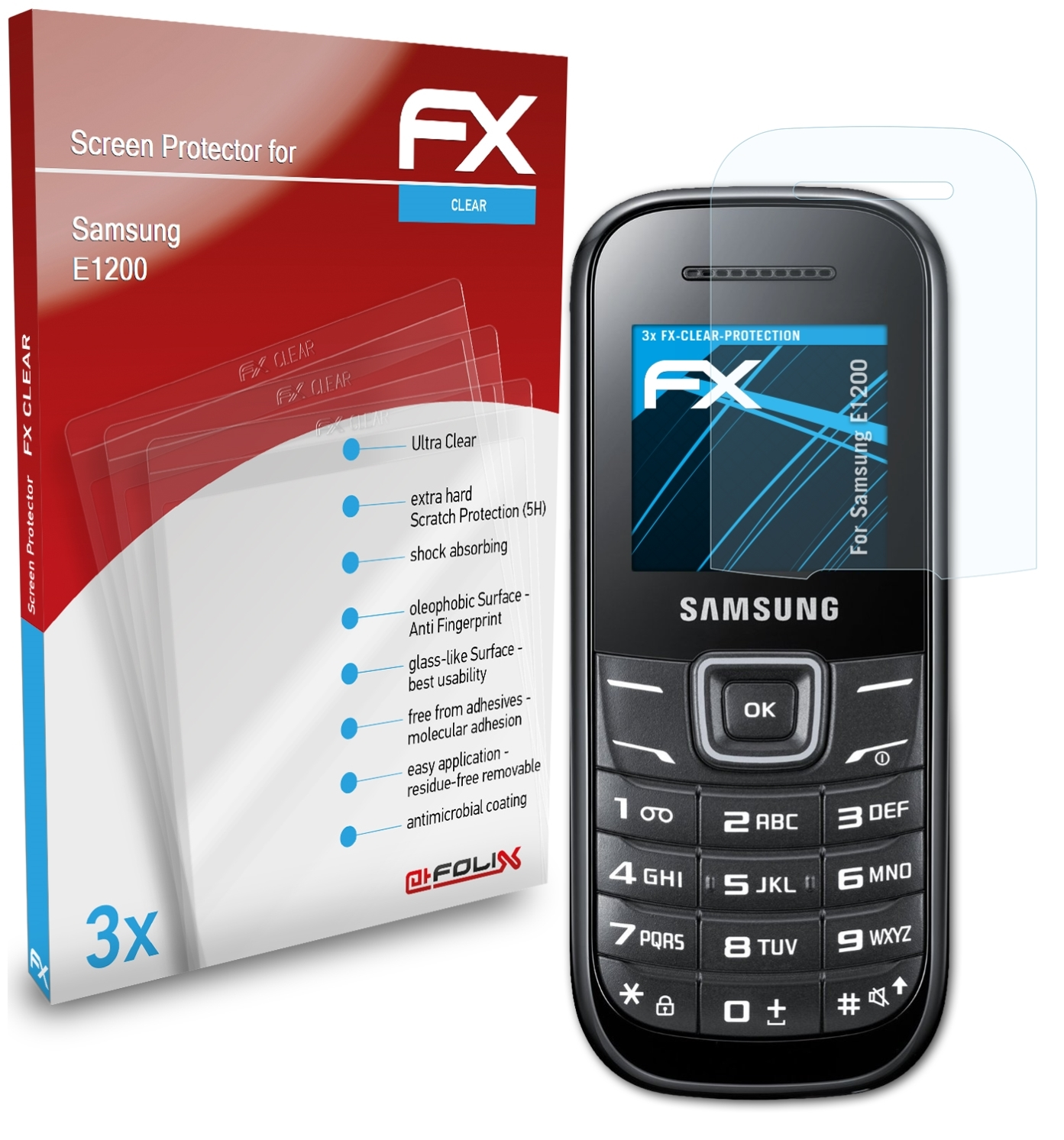 Samsung ATFOLIX Displayschutz(für 3x FX-Clear E1200)