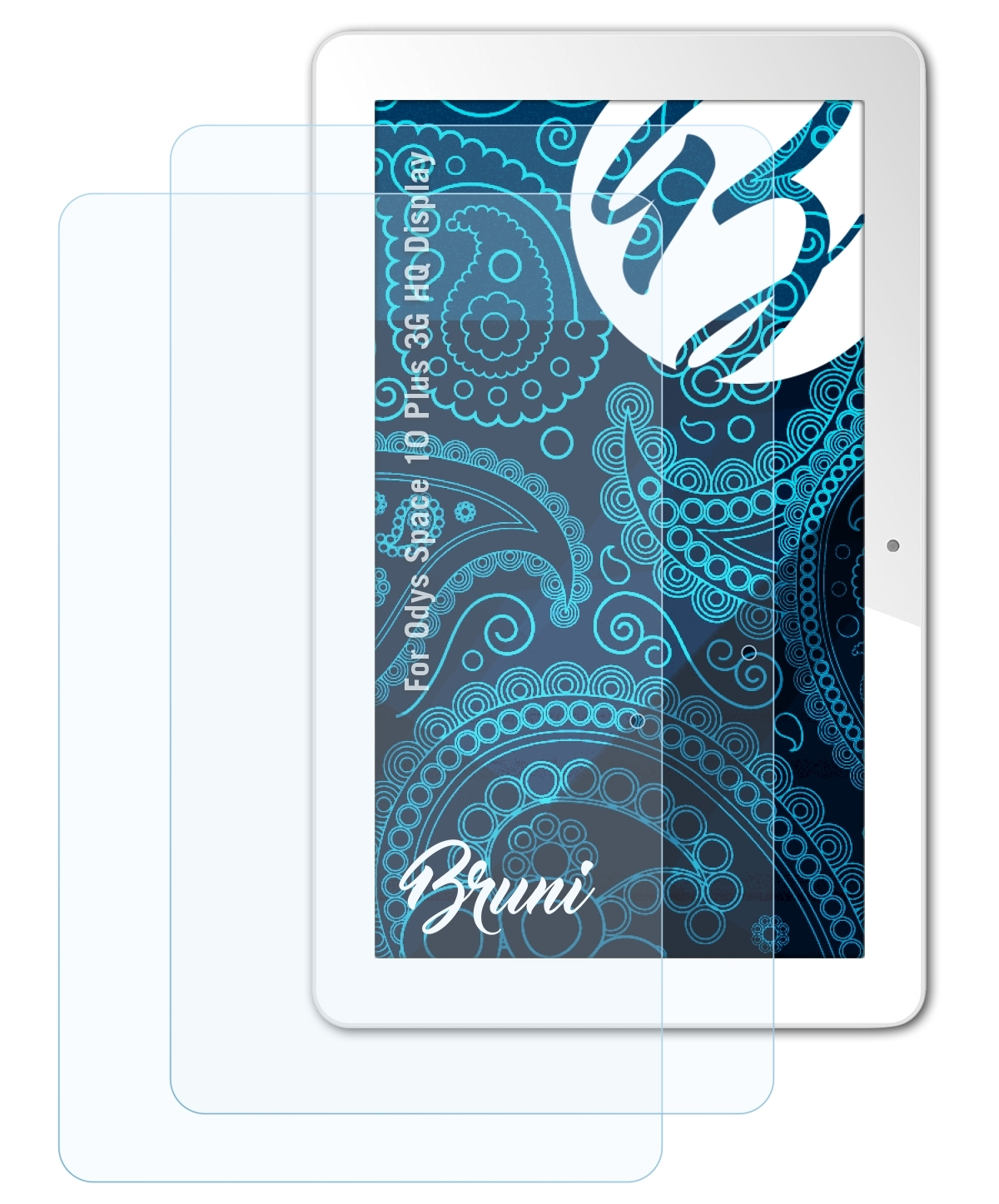 BRUNI 2x Basics-Clear Schutzfolie(für Odys Display)) 3G Space (HQ 10 Plus