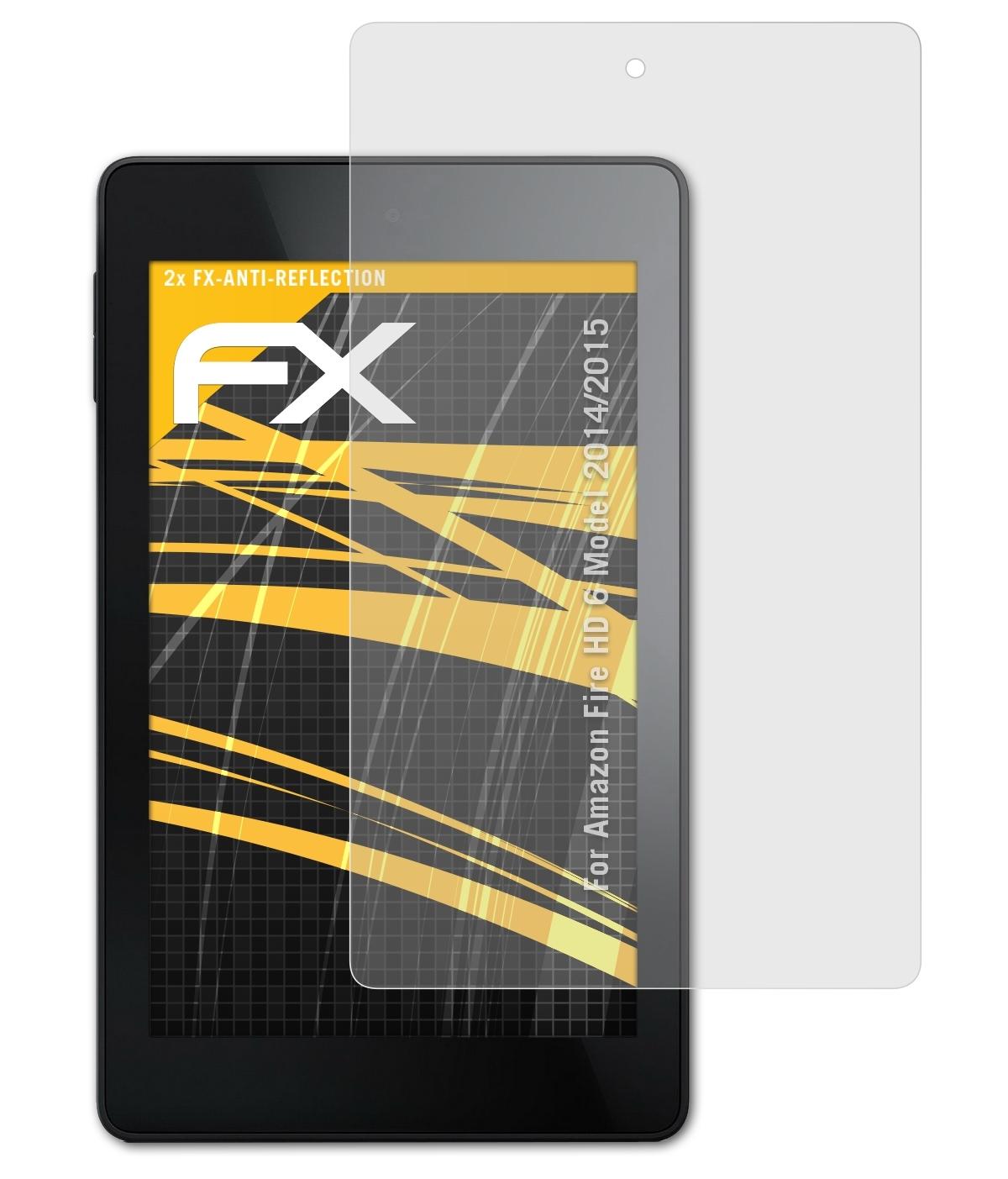 ATFOLIX 2x FX-Antireflex 2014/2015)) Fire Amazon 6 HD (Model Displayschutz(für