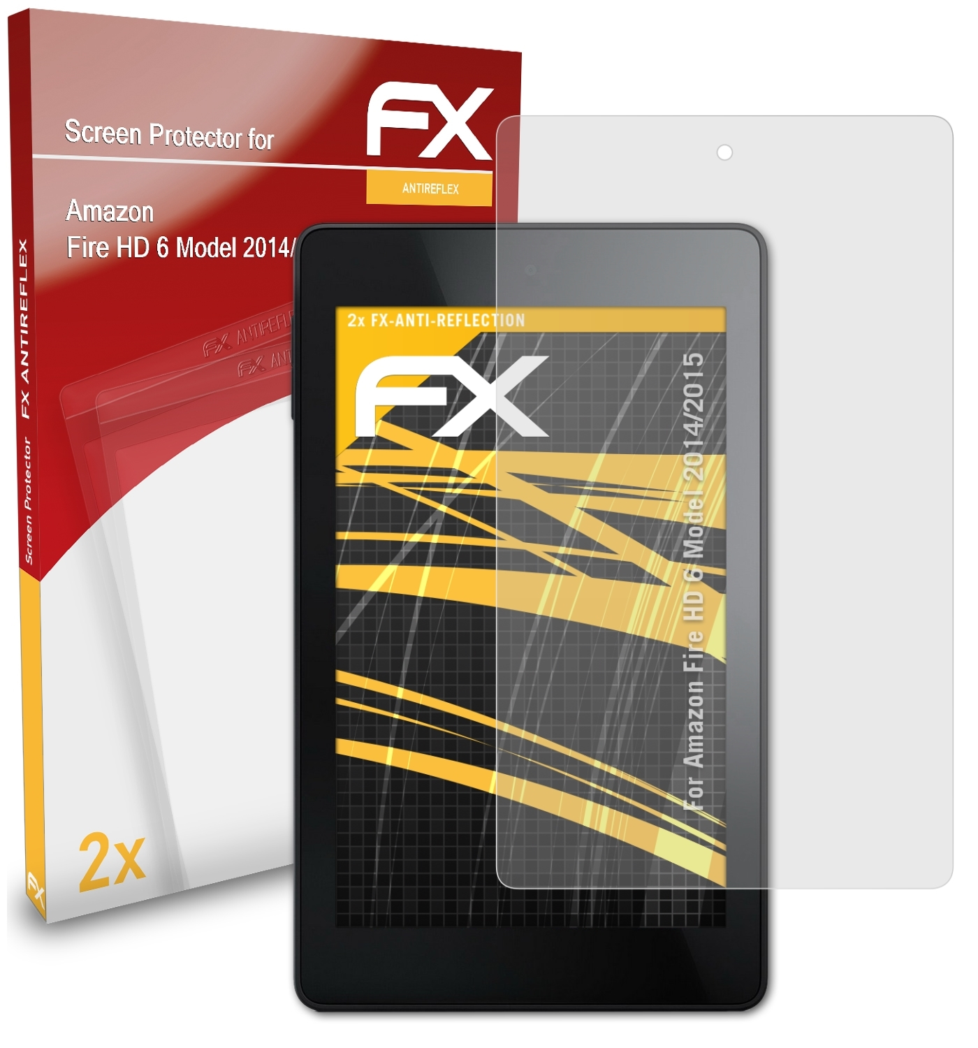 HD 6 (Model 2014/2015)) 2x Amazon Displayschutz(für Fire FX-Antireflex ATFOLIX