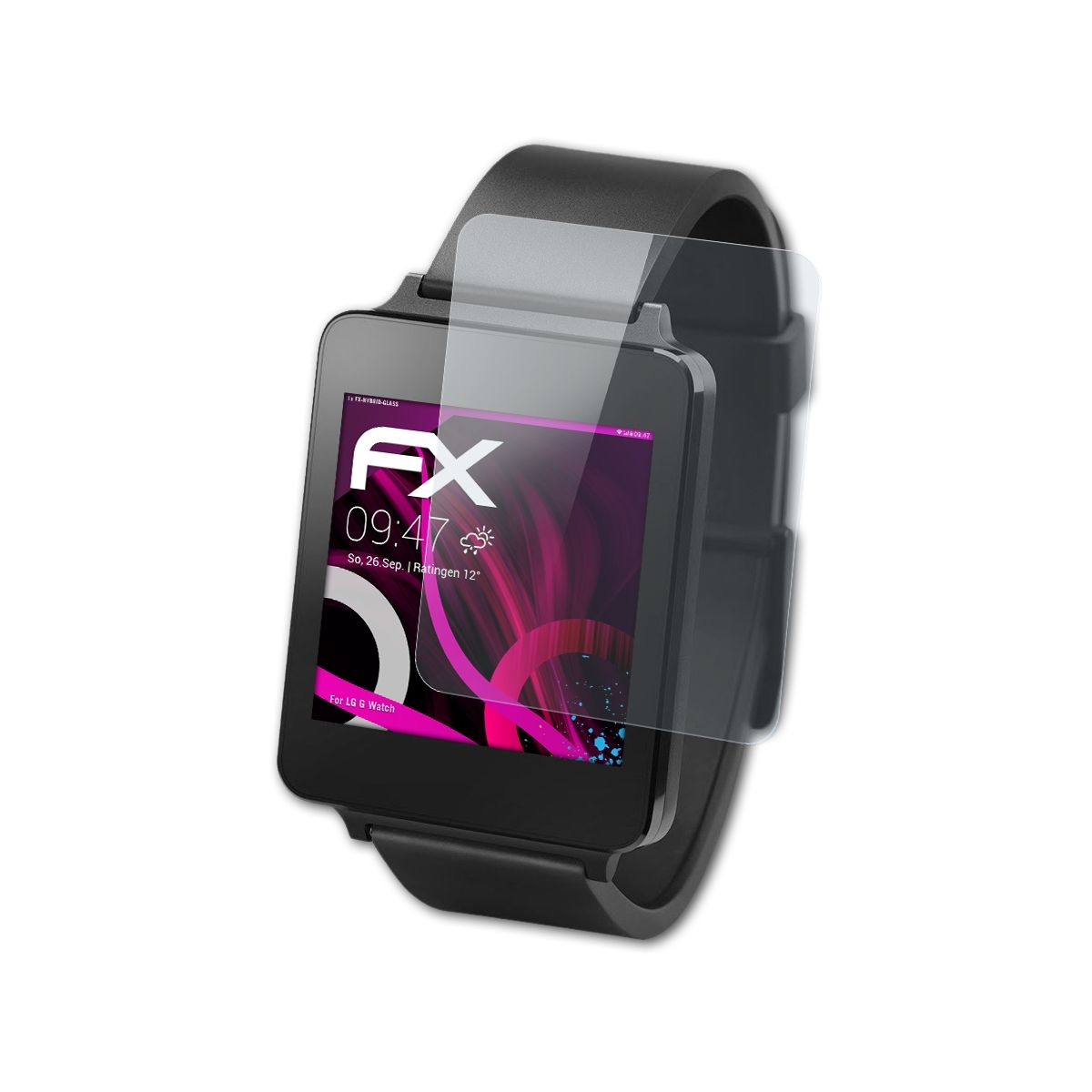 ATFOLIX FX-Hybrid-Glass Watch) Schutzglas(für LG G