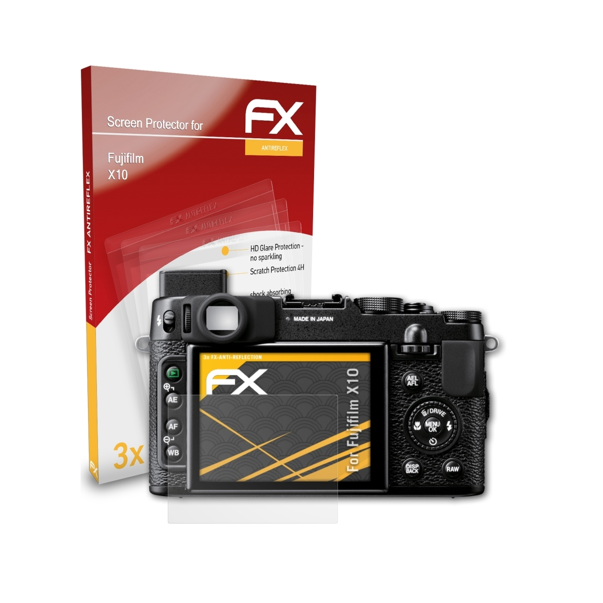 ATFOLIX 3x FX-Antireflex Displayschutz(für Fujifilm X10)