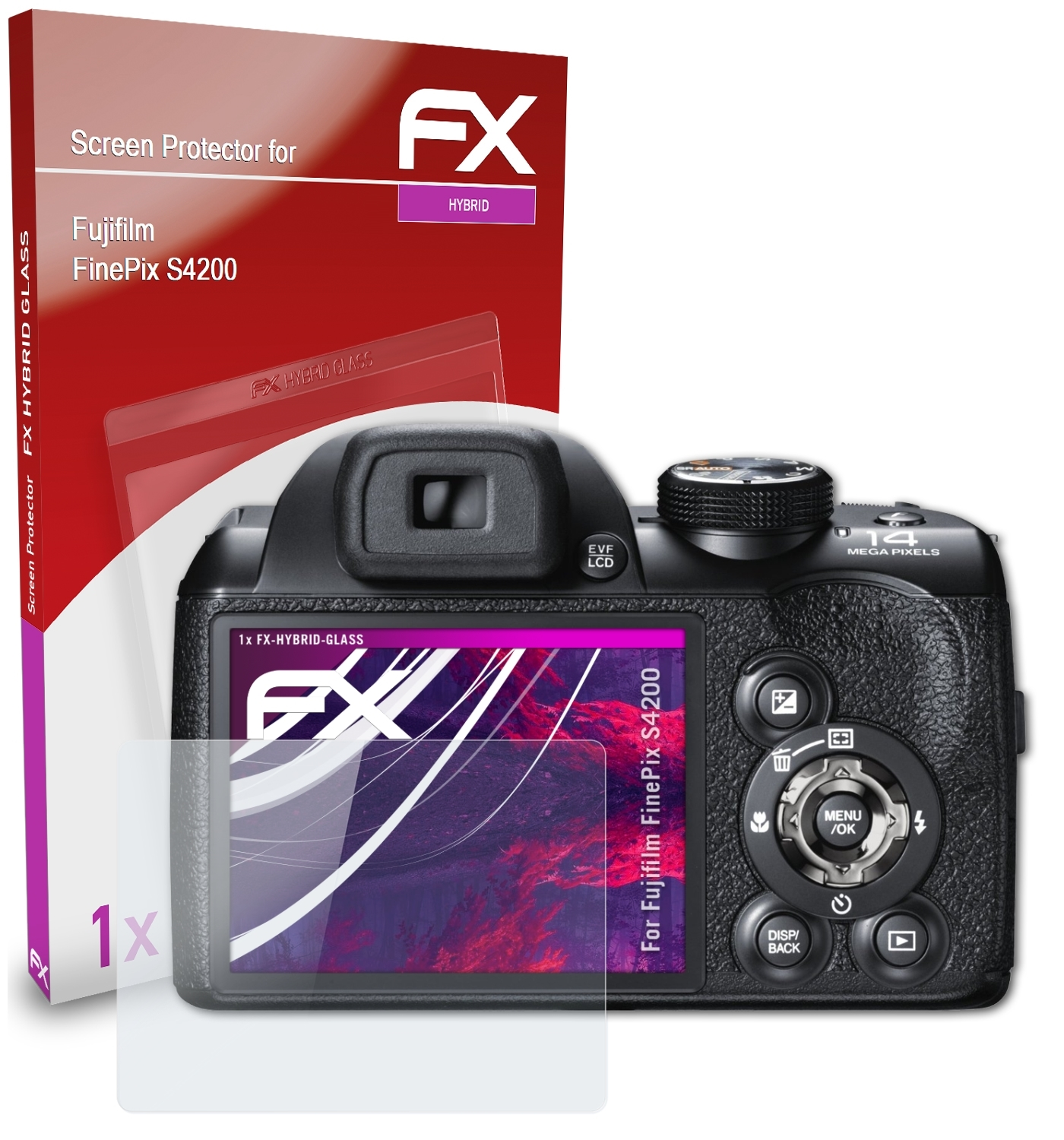 S4200) FX-Hybrid-Glass Fujifilm ATFOLIX Schutzglas(für FinePix