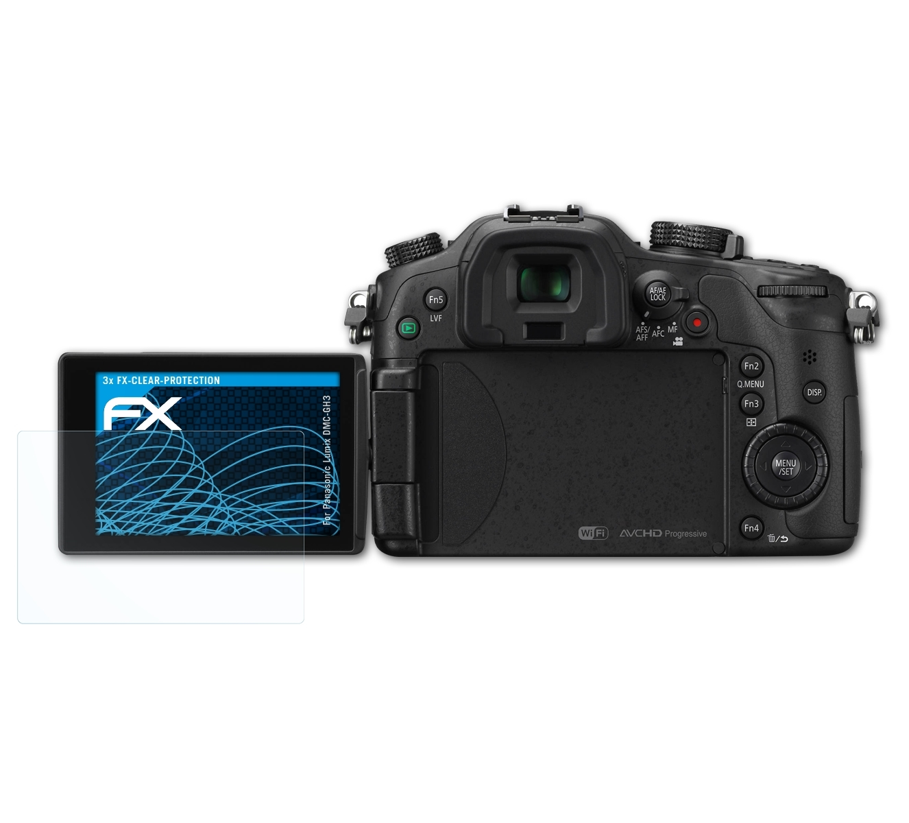 ATFOLIX DMC-GH3) 3x Lumix Panasonic FX-Clear Displayschutz(für