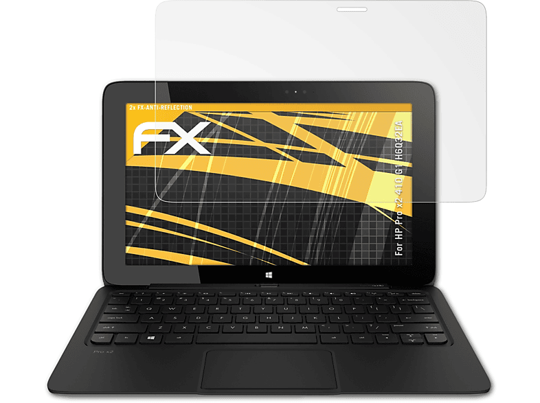 ATFOLIX 2x FX-Antireflex Displayschutz(für HP 410 G1 Pro (H6Q32EA)) x2