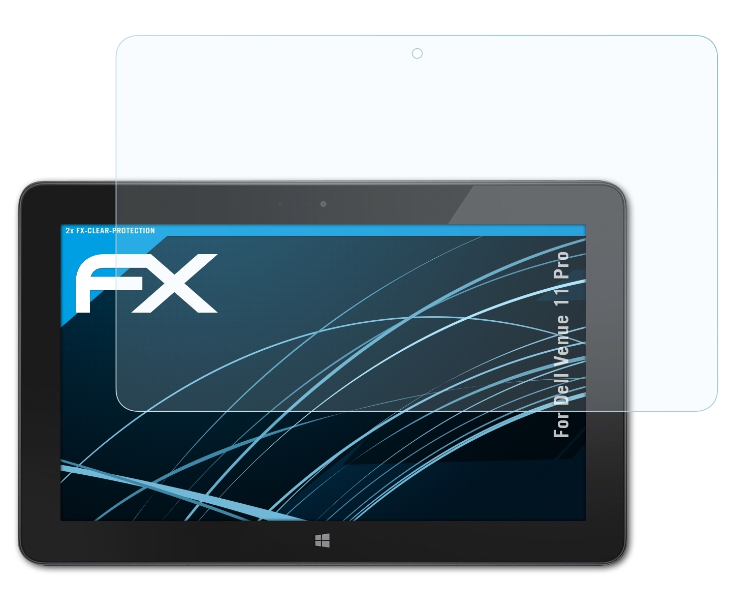 ATFOLIX 2x FX-Clear Displayschutz(für 11 Pro) Dell Venue