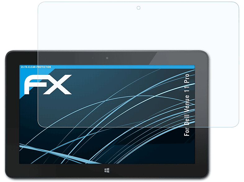 ATFOLIX 2x FX-Clear Displayschutz(für Dell Venue 11 Pro)