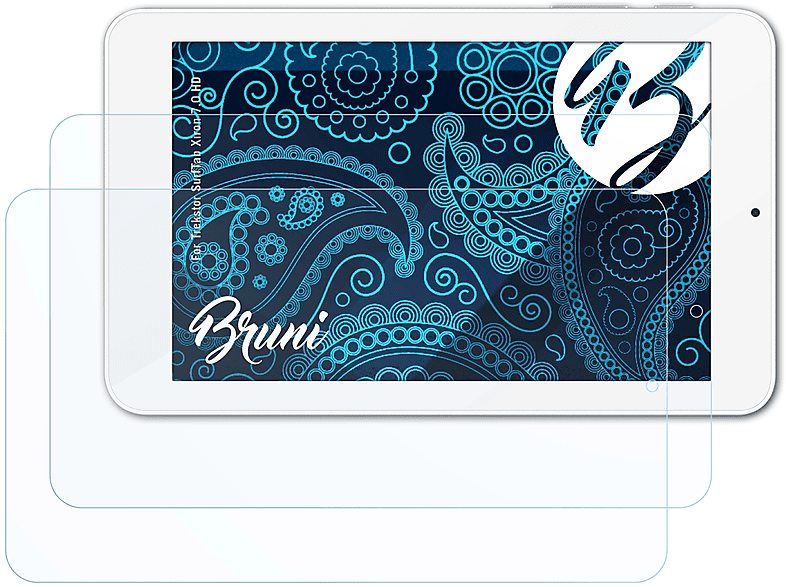 BRUNI 2x Basics-Clear Schutzfolie(für Trekstor SurfTab Xiron 7.0 HD)