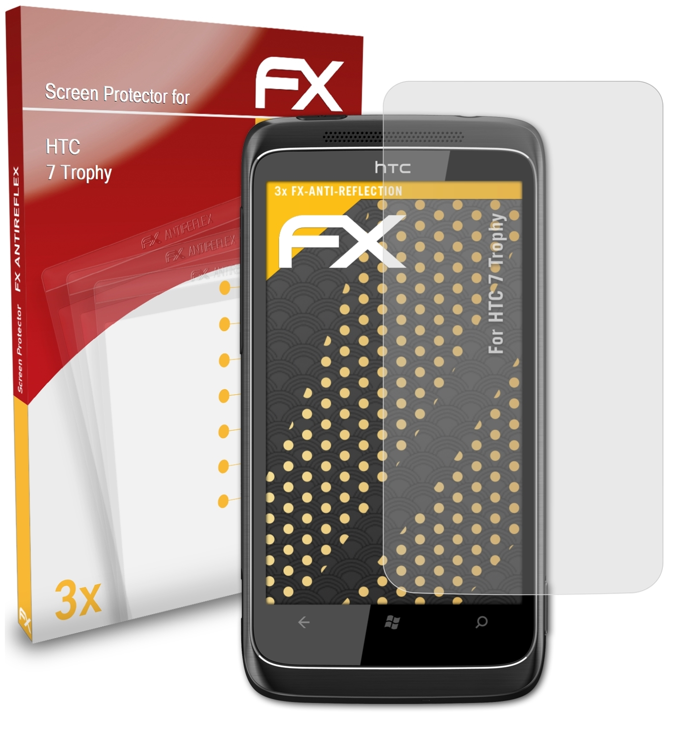 ATFOLIX 3x Displayschutz(für 7 HTC Trophy) FX-Antireflex