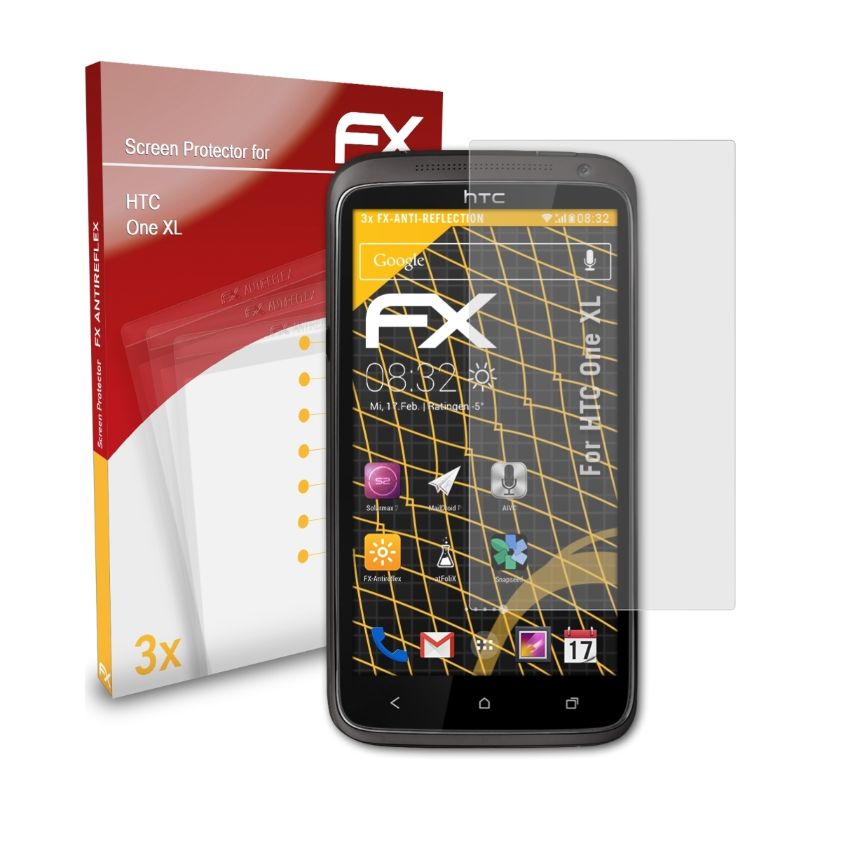 ATFOLIX 3x FX-Antireflex Displayschutz(für HTC One XL)